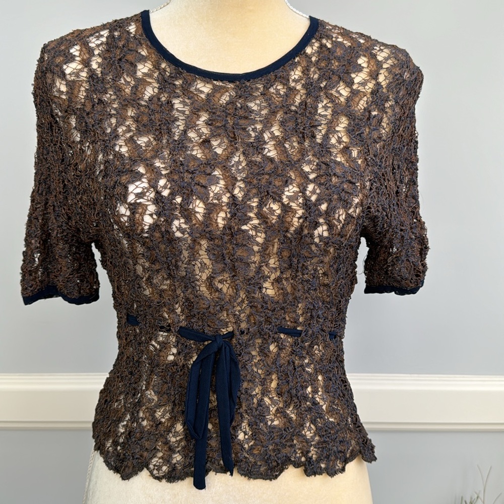 Roman Lace Crop Top. Matching skirt is a gift. Comes as a set. Size Small.